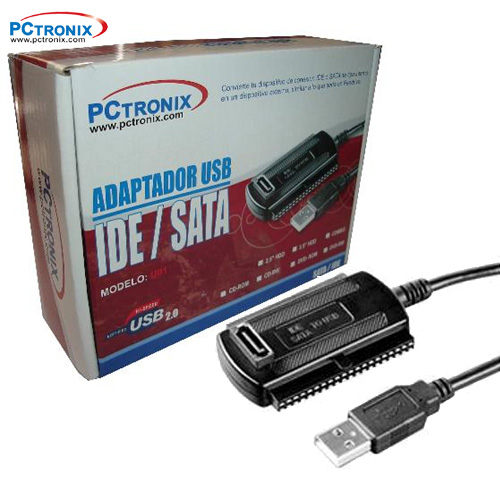 USB2 HDD Adaptador de IDE2.5/IDE3.5/SATA c/Fuente Poder Caja