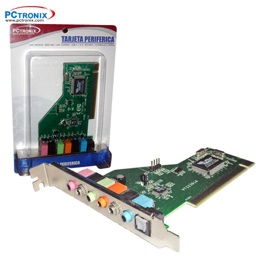 Tarjeta PCI Sonido 7.1 8 Canales chip VIA1618+1723 1Blister