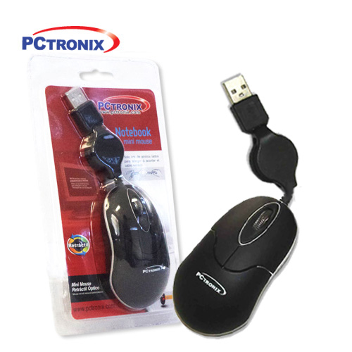 Mouse Retractil #MOM-105R USB 2BlisterSellado