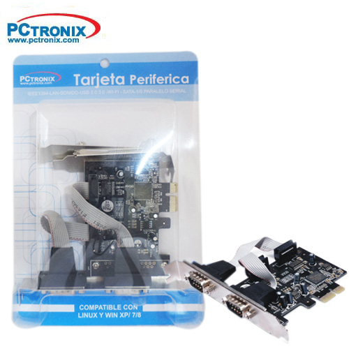 Tarjeta PCI-E serial 2 ports with low profile 1Blister